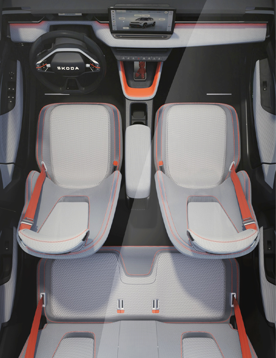 Overview Skoda Epiq interieur