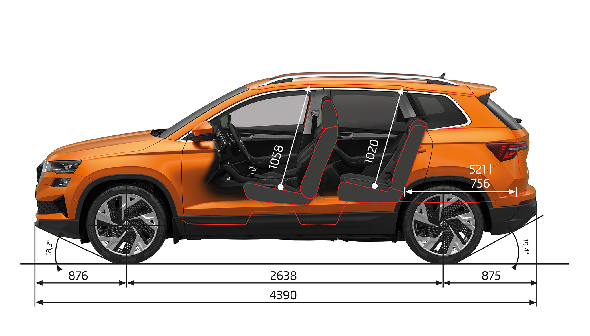 ŠKODA Karoq afmetingen