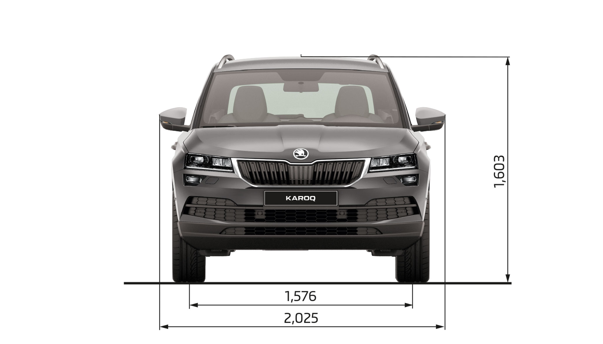 ŠKODA Karoq VarioFlex afmetingen