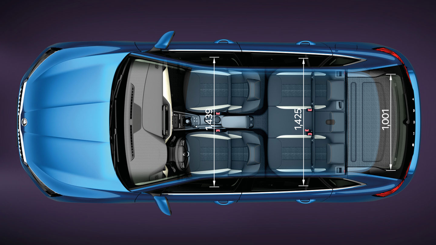ŠKODA SCALA afmetingen