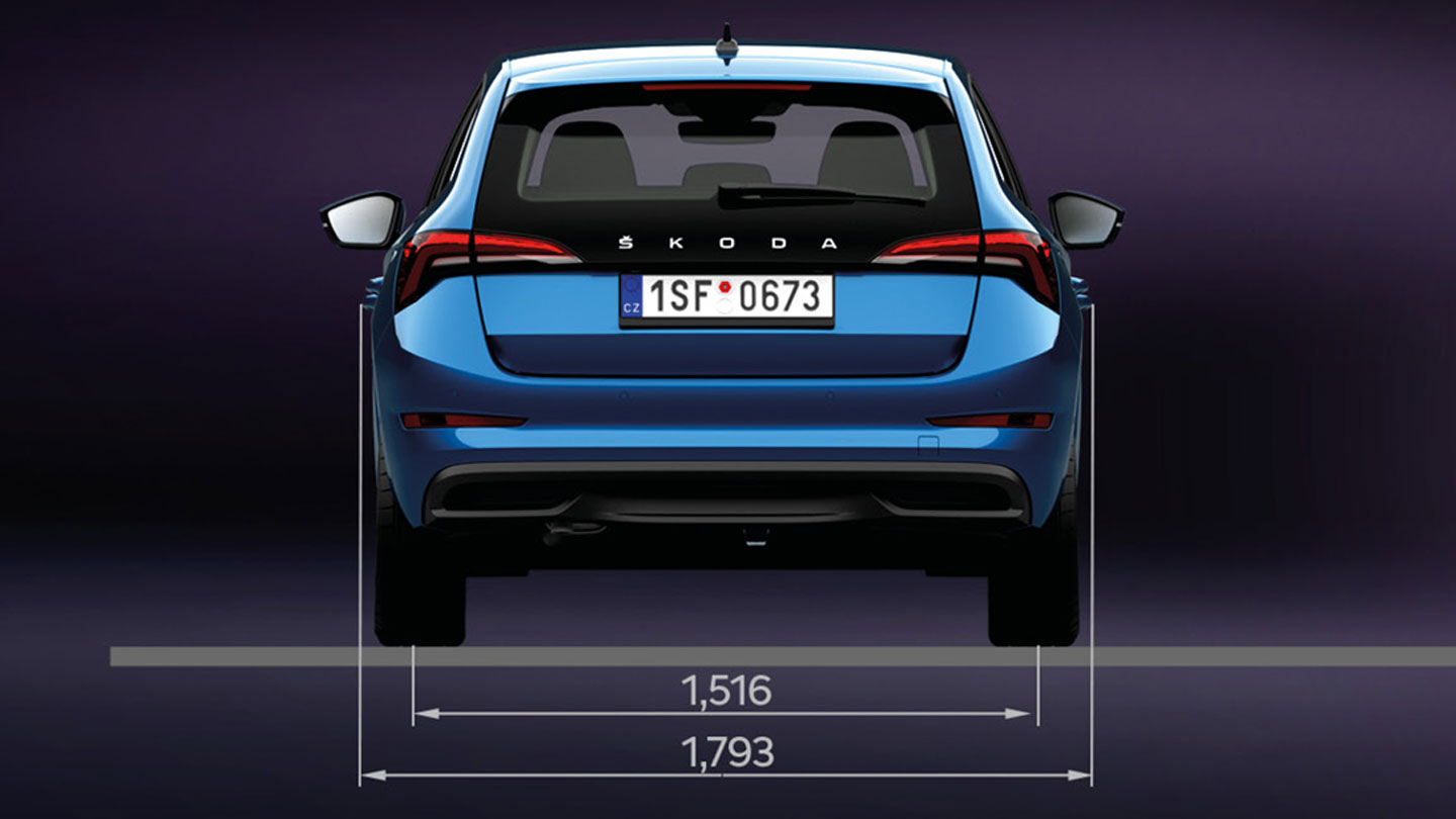 ŠKODA SCALA afmetingen