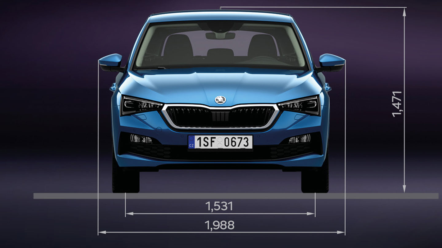 ŠKODA SCALA afmetingen