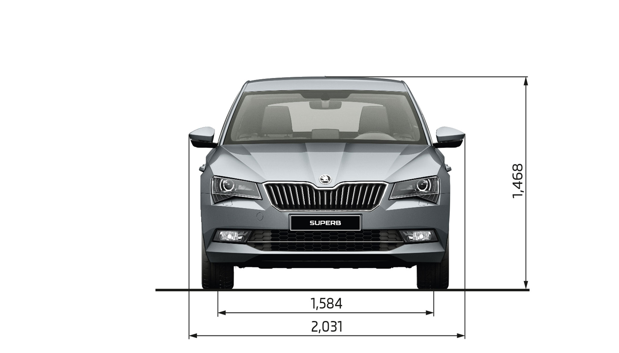 Skoda Superb HB Afmetingen